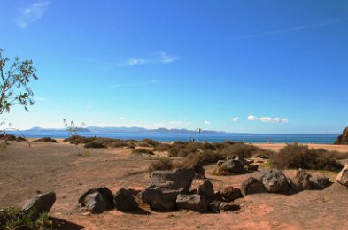 Papagayo-Strand - am Horizont Fuerteventura