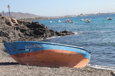 Boot am Strand / Hafen von Playa Blanca